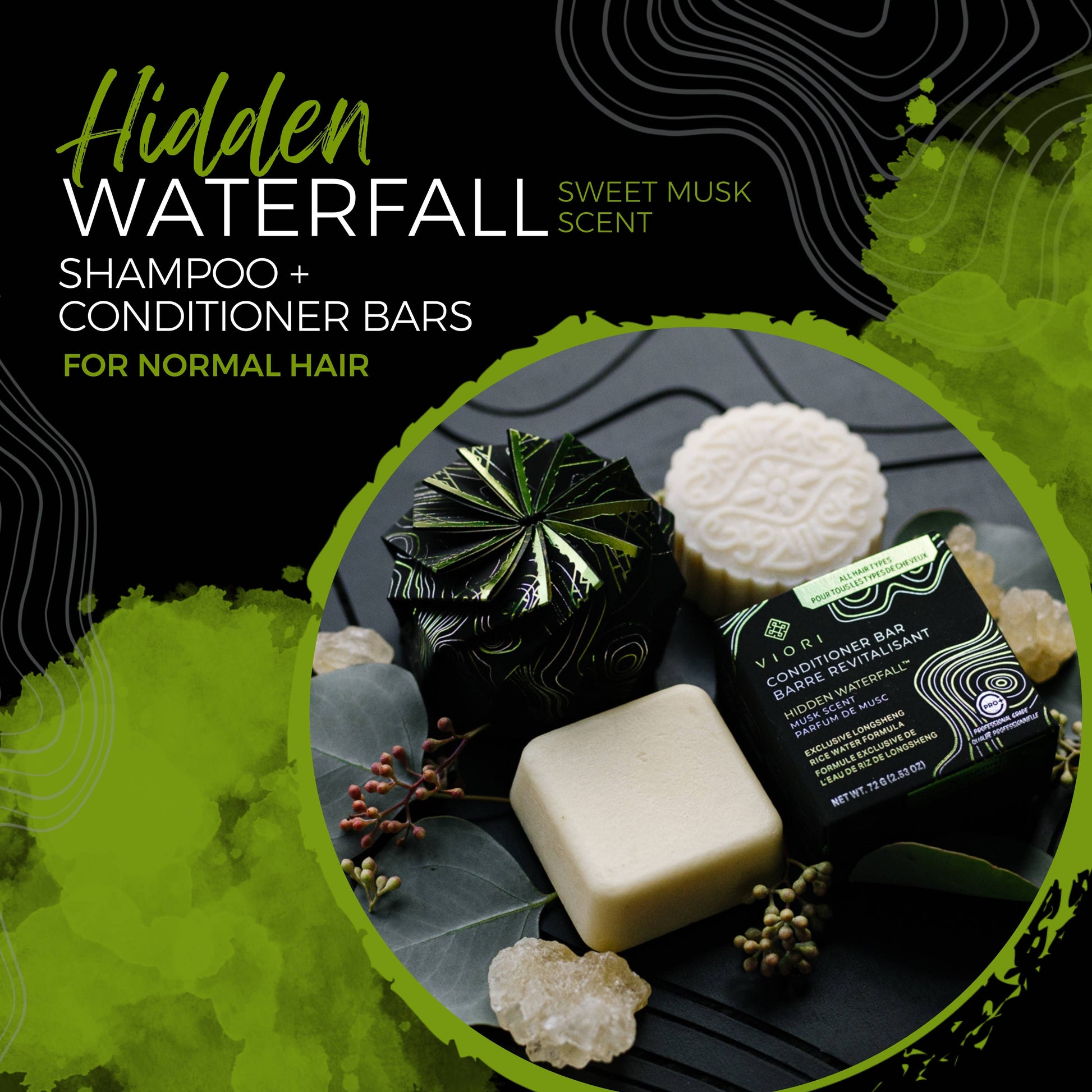 Viori Beauty Water Shampoo Bar - Hidden Waterfall