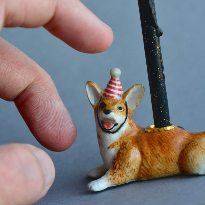Adorno para tarta de Corgi