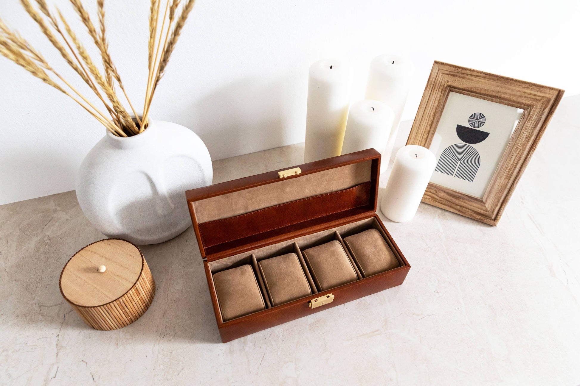 Italian Leather Watch Box - Herzog