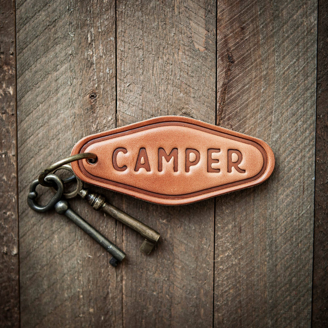 Camper Leather Keychain Motel Style - Maison and Mer