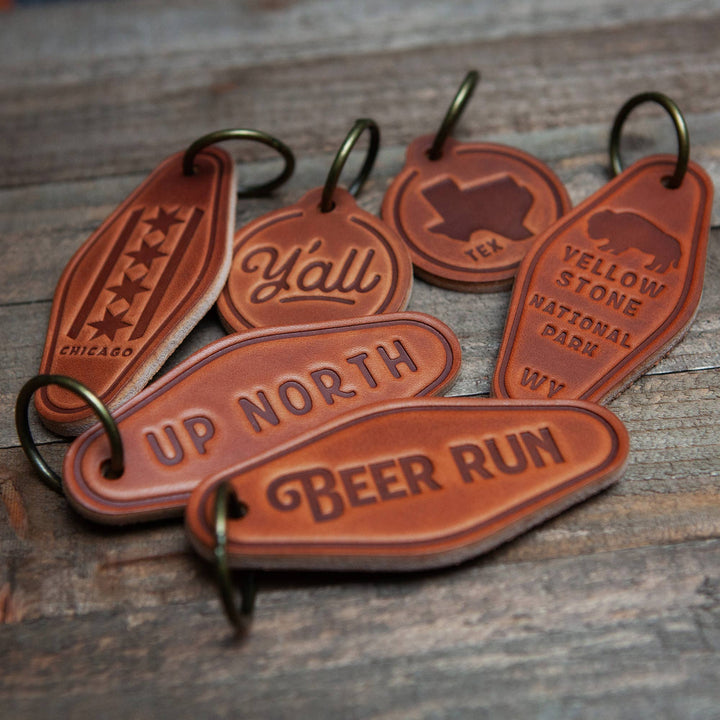 Camper Leather Keychain Motel Style - Maison and Mer