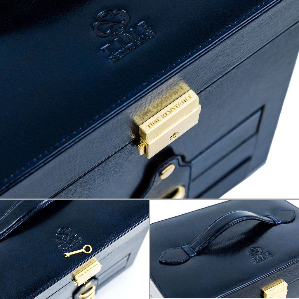 Italian Leather Jewelry Box  - The Florence
