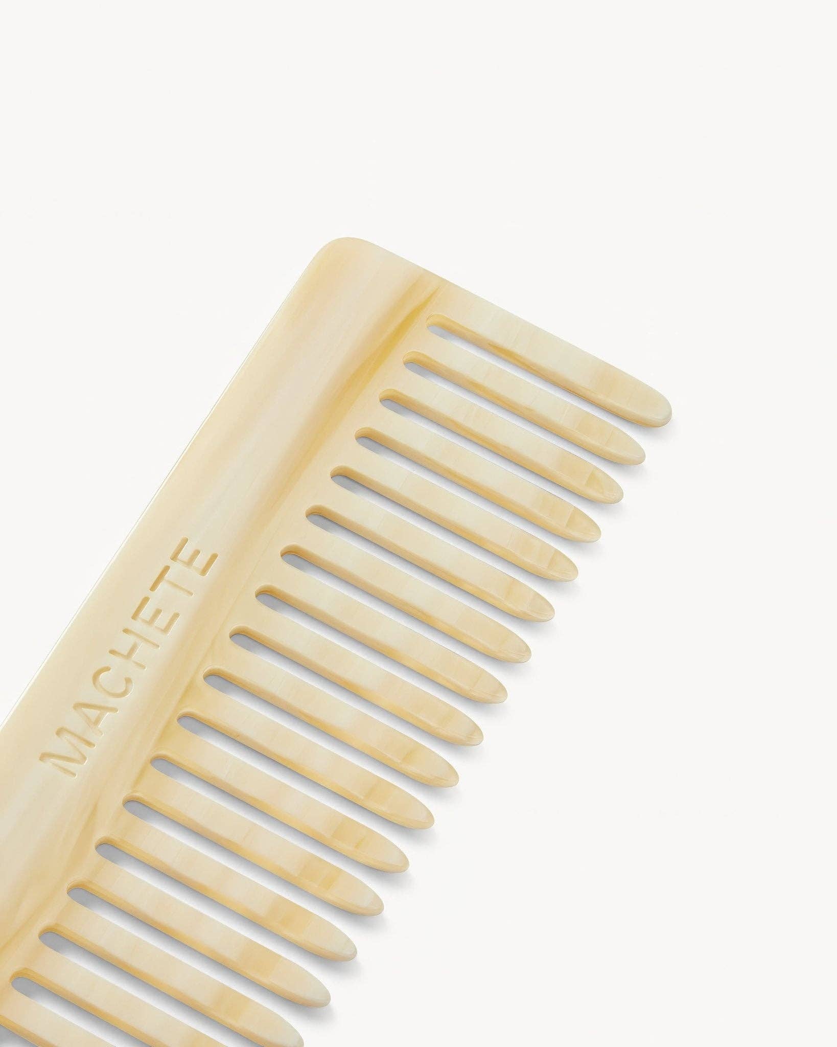 Classic Wide - Tooth Comb – Italian Acetate Artisan Edition| Alabaster - Maison and Mer