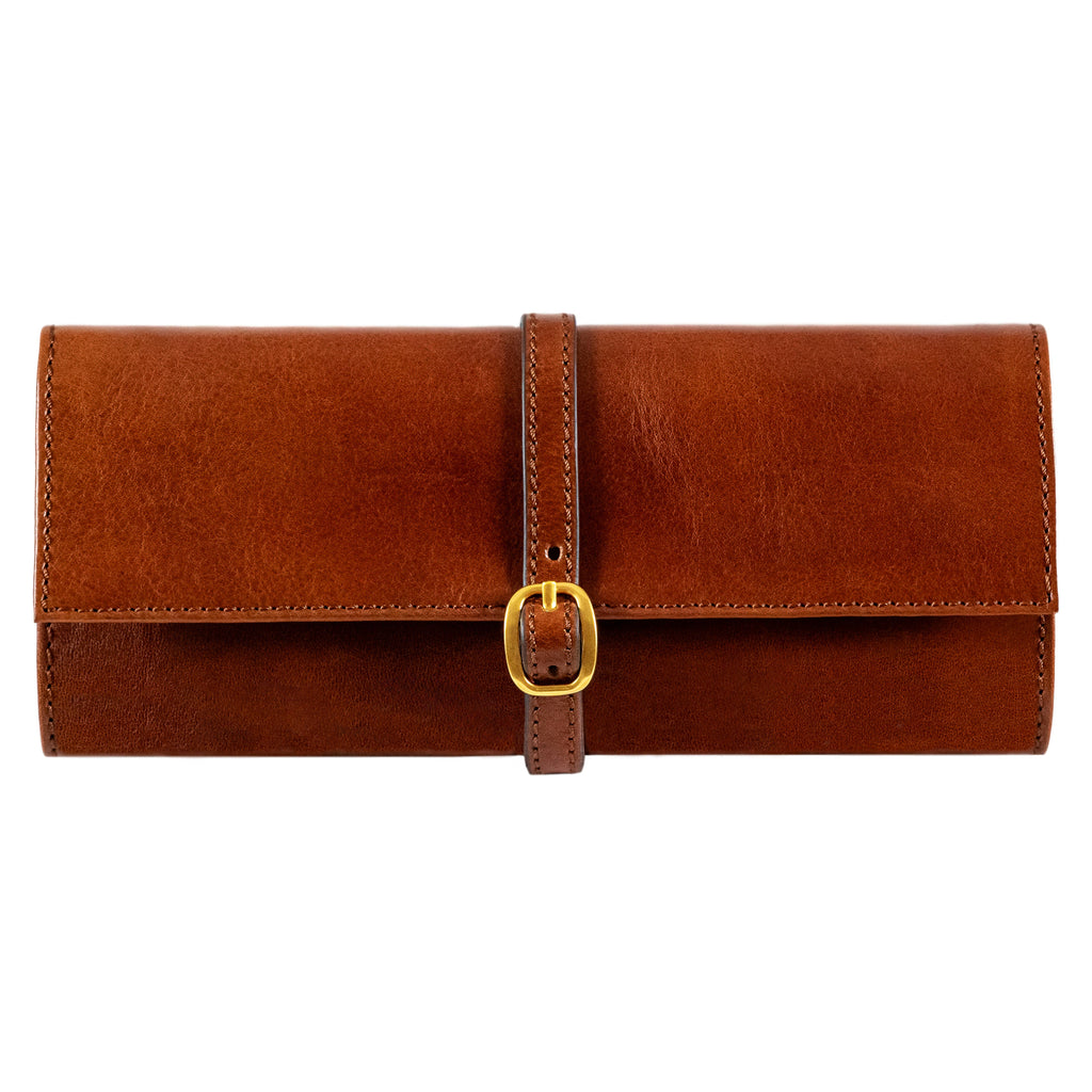 Estuche de viaje enrollable de cuero para joyas - Madame Bouvary