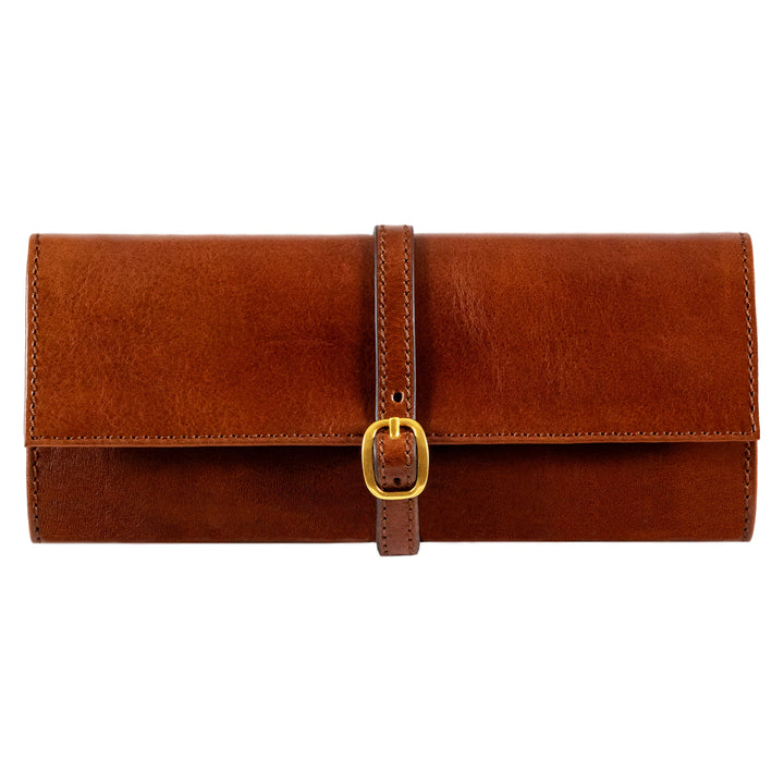 Estuche de viaje enrollable de cuero para joyas - Madame Bouvary