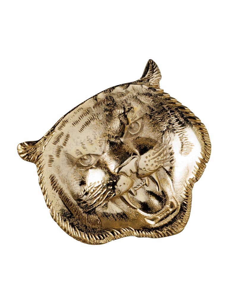 Trinket Tray golden tiger head