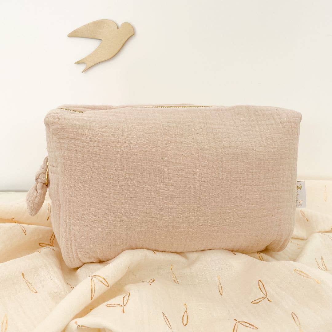 Double gauze latte toilet bag