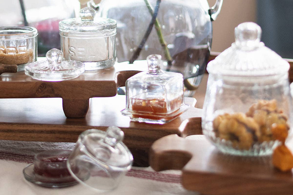 Maison Bistro Glass Jam Jar, Square