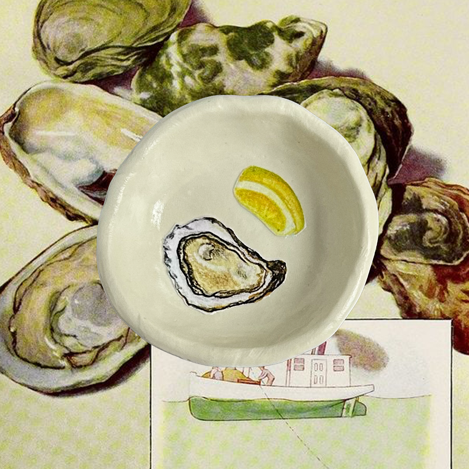The Oyster & Lemon Trinket Dish – Vineyard Collection