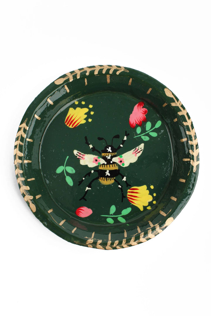 PLATO DE BARATIJAS DE ABEJA VERDE