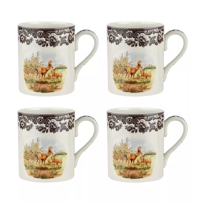 Spode Woodland Mug 16 oz Mug (Mule Deer) set of 4