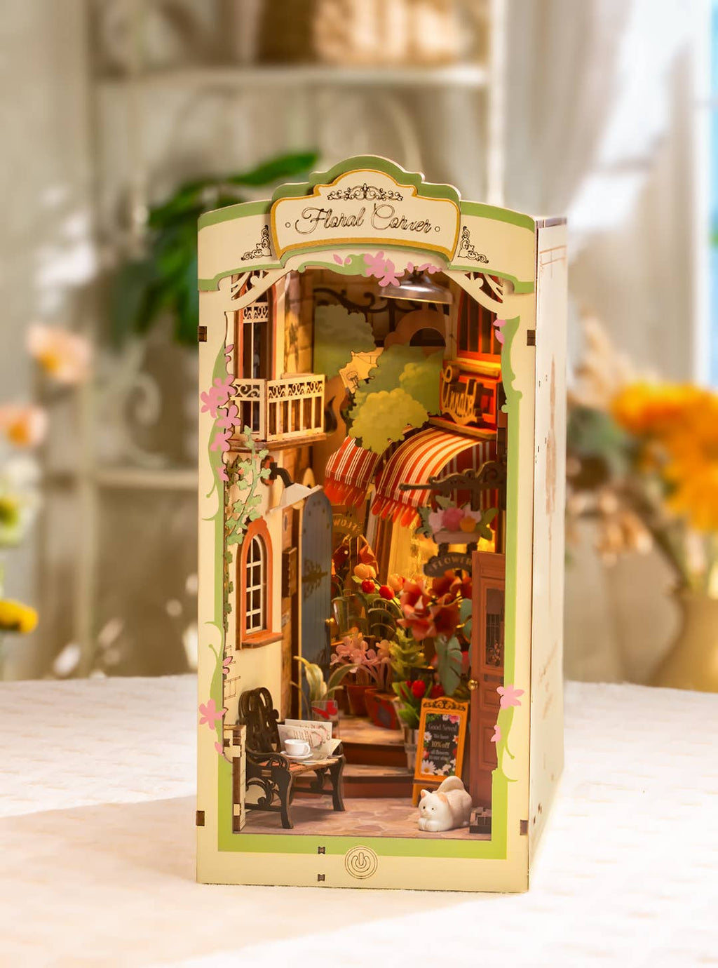 DIY Book Nook Kit: Floral Corner with Dust Cover - Maison and Mer