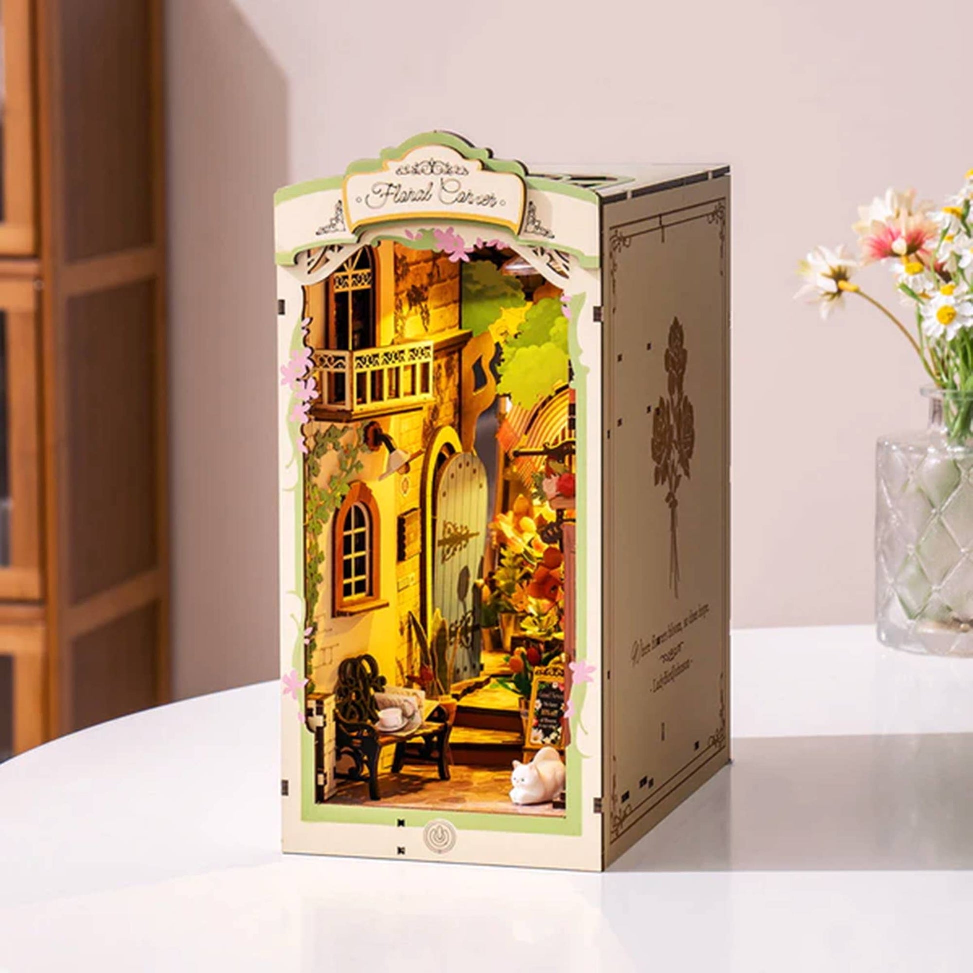DIY Book Nook Kit: Floral Corner with Dust Cover - Maison and Mer
