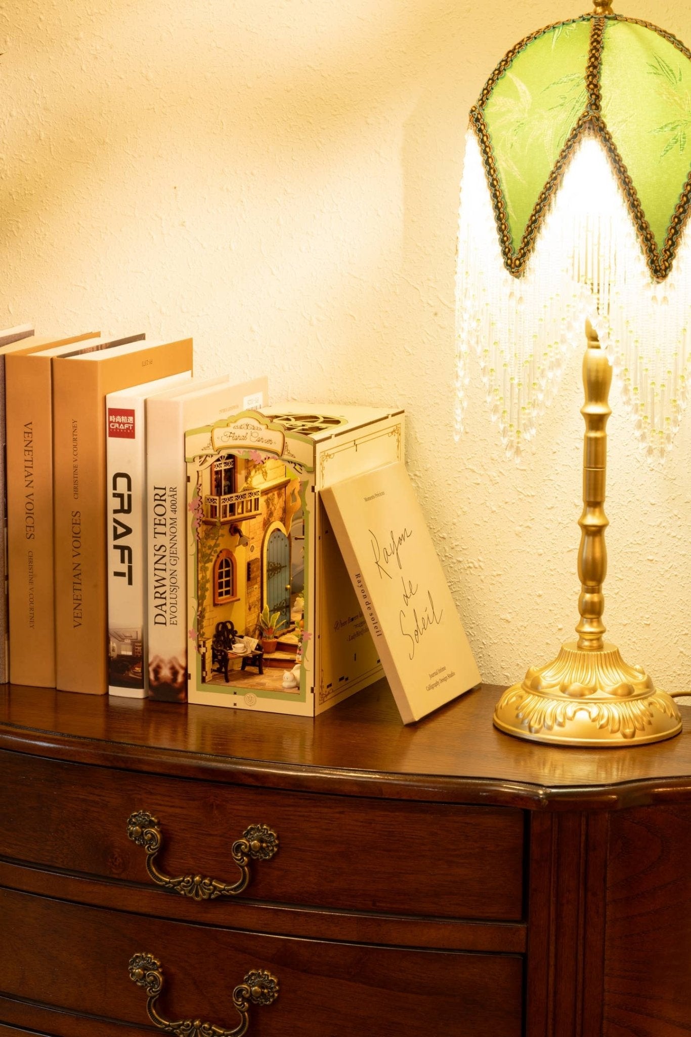 DIY Book Nook Kit: Floral Corner with Dust Cover - Maison and Mer