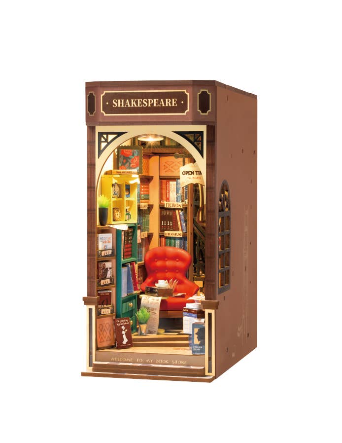 DIY Miniature House Book Nook Kit: Bookstore - Maison and Mer