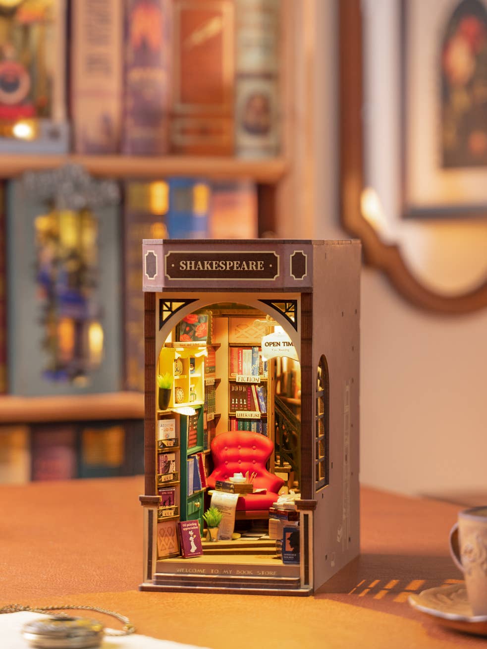 DIY Miniature House Book Nook Kit: Bookstore - Maison and Mer