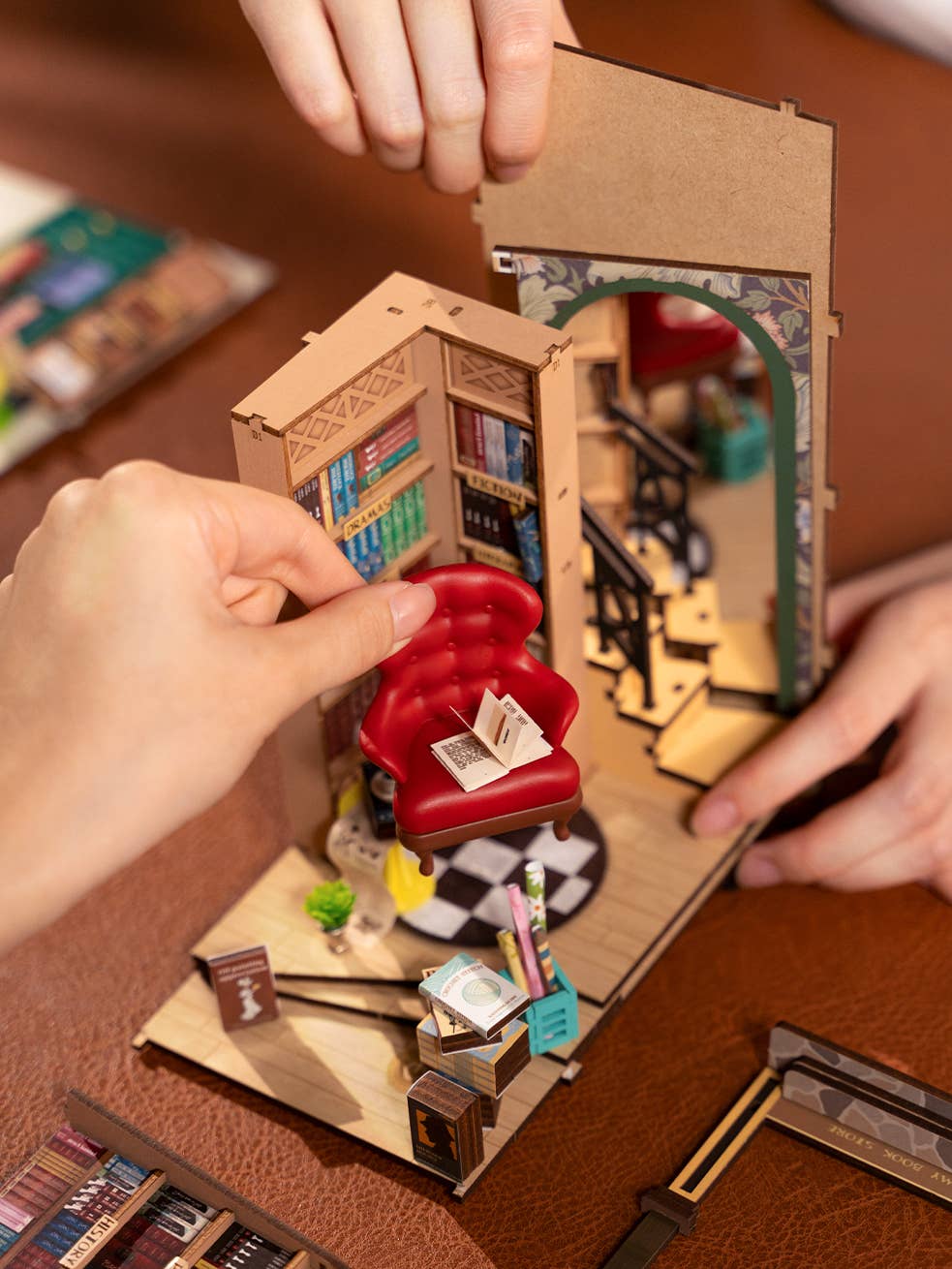 DIY Miniature House Book Nook Kit: Bookstore - Maison and Mer