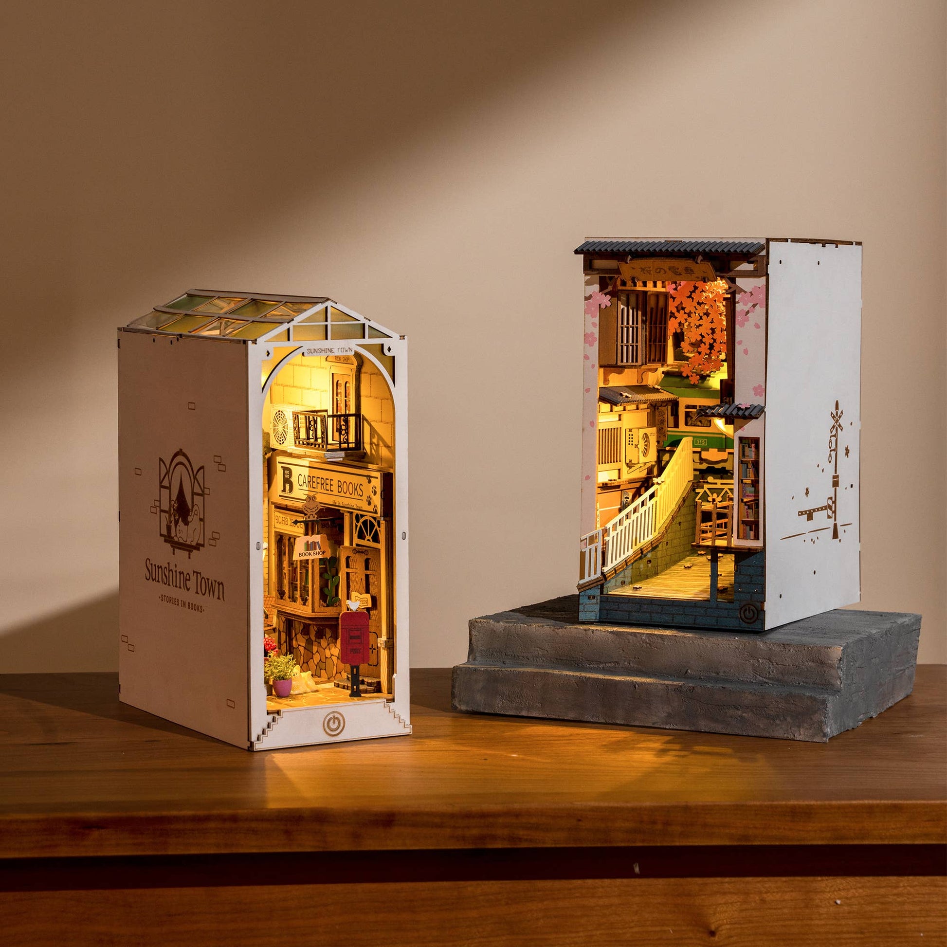 DIY Miniature House Book Nook Kit: Sunshine Town - Maison and Mer