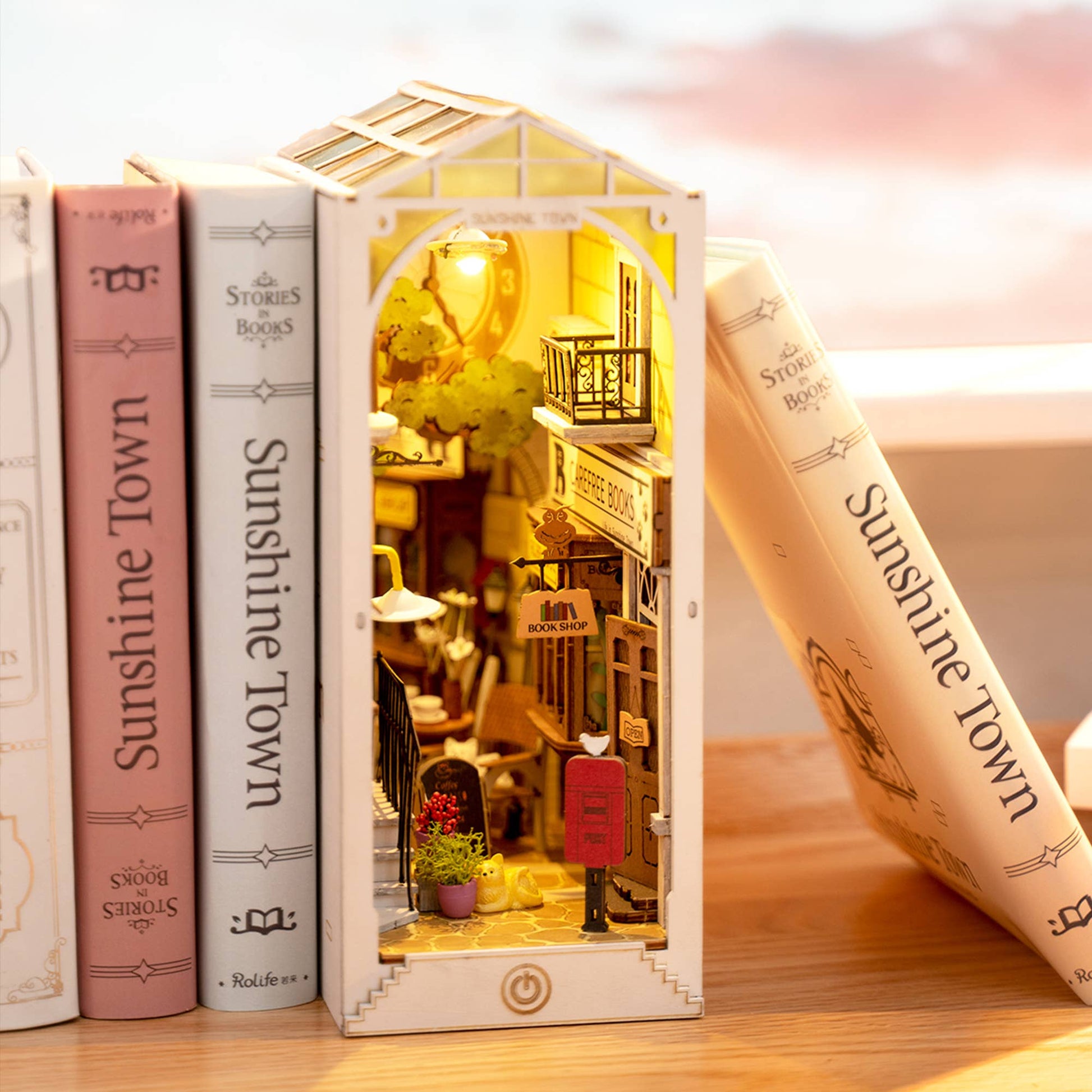 DIY Miniature House Book Nook Kit: Sunshine Town - Maison and Mer
