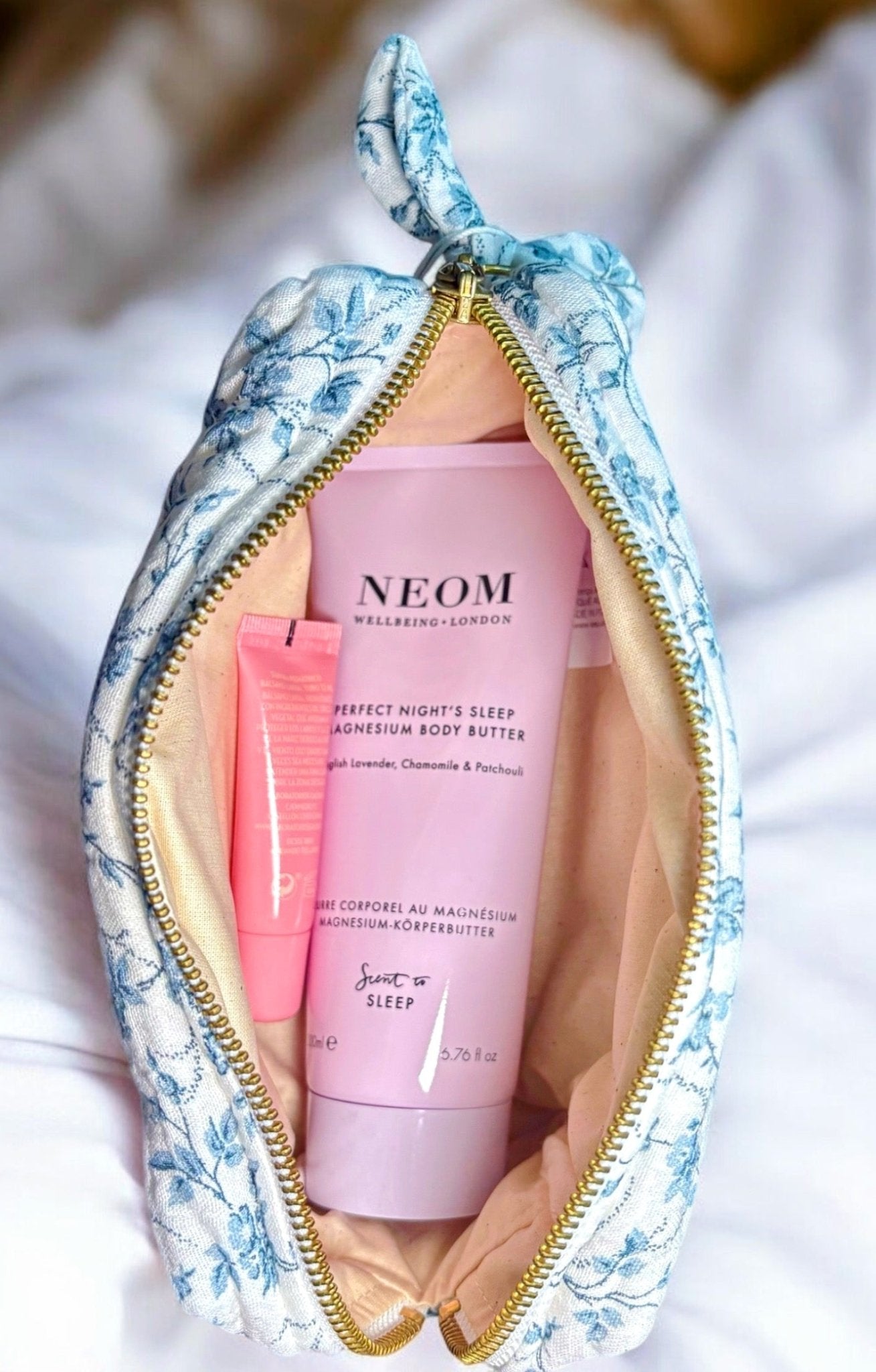 Double gauze makeup bag - Jouy Bleu - Maison and Mer