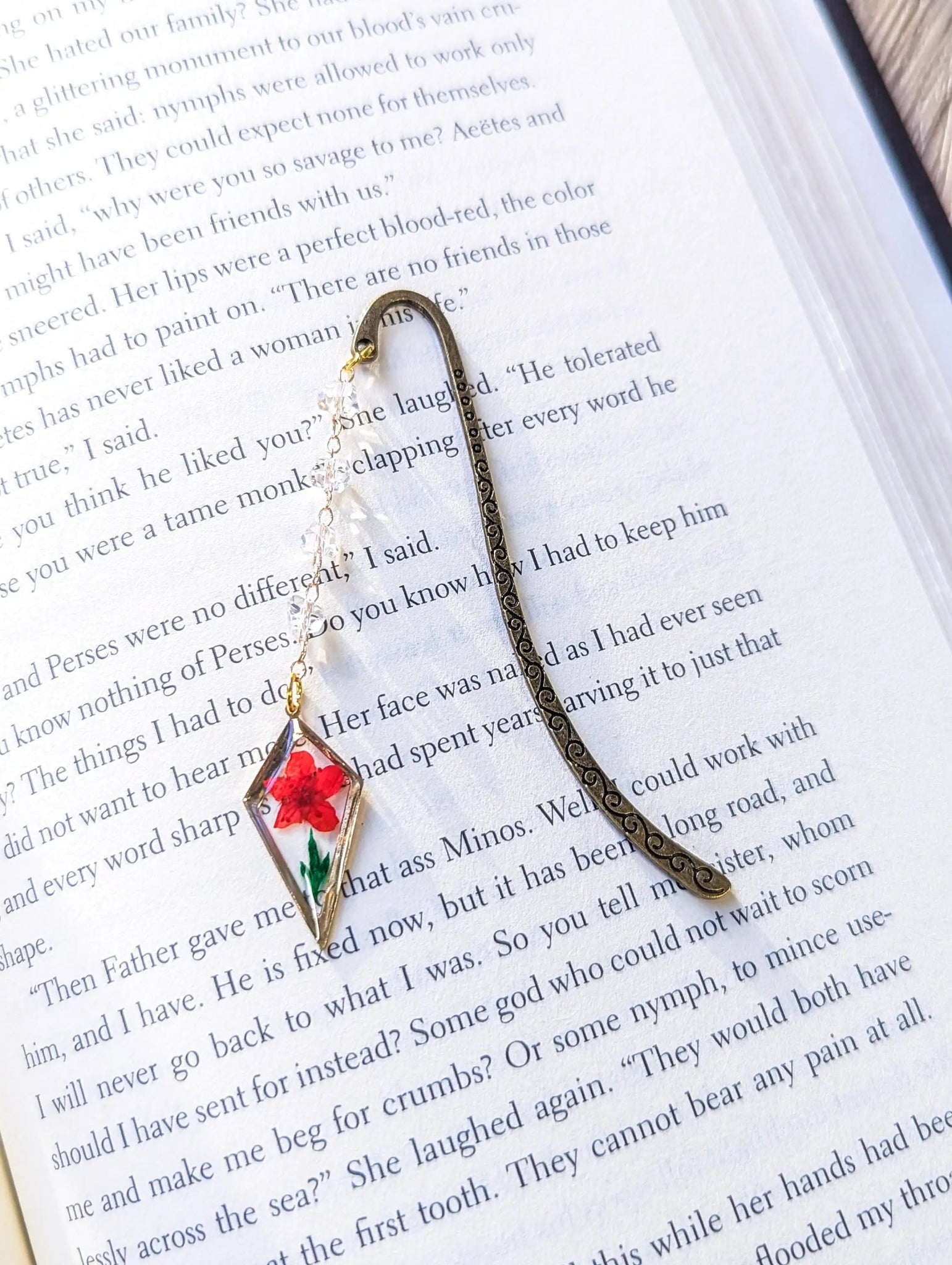 Dried pressed Flower resin bookmark - Maison and Mer