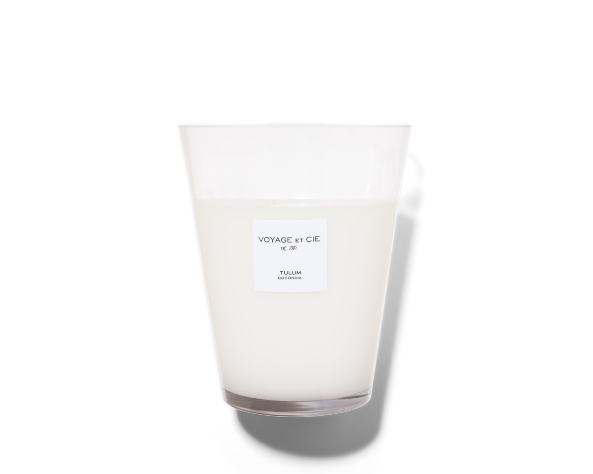 6" French Cut Vase Candle- Tulum Coconoix