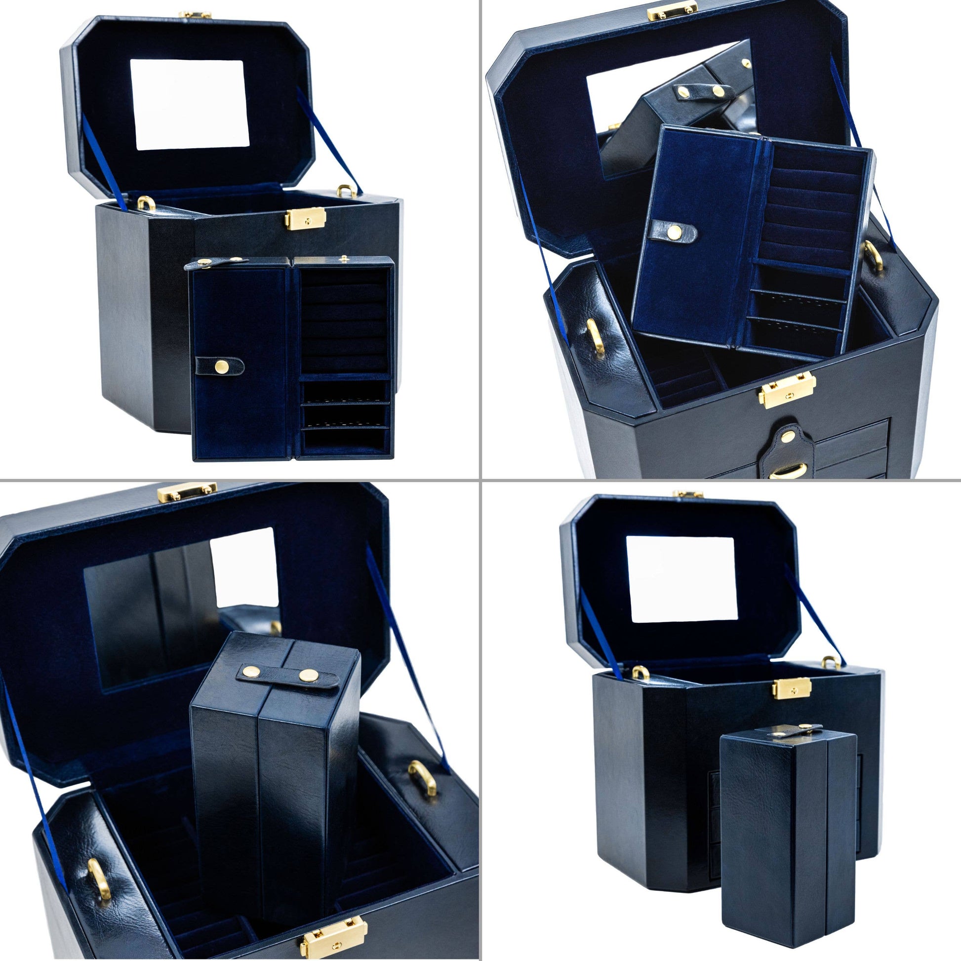 Italian Leather Jewelry Box  - The Florence
