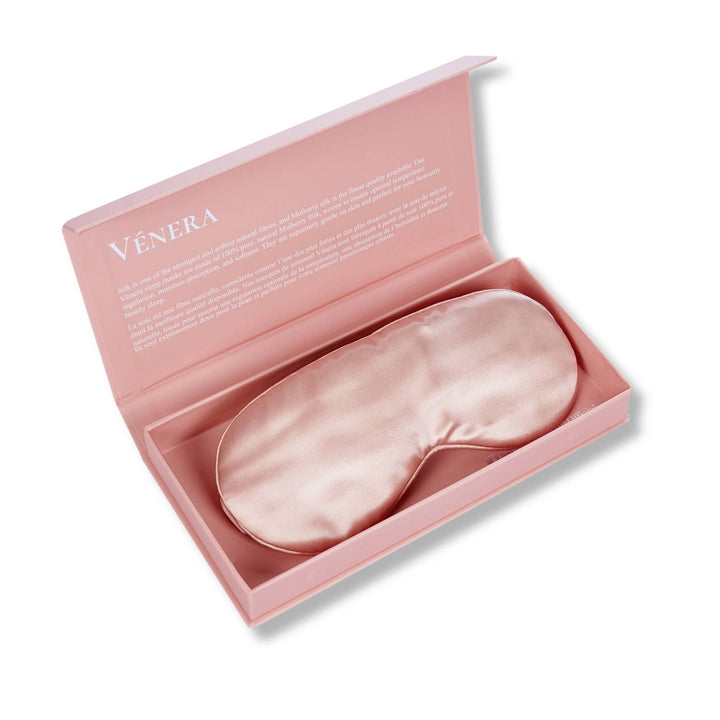 Mascarilla para dormir de seda pura 100 % orgánica - Oro rosa
