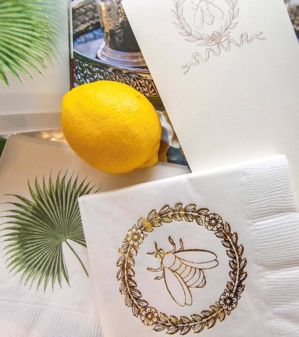 Empire Bee Beverage Napkins - Maison and Mer