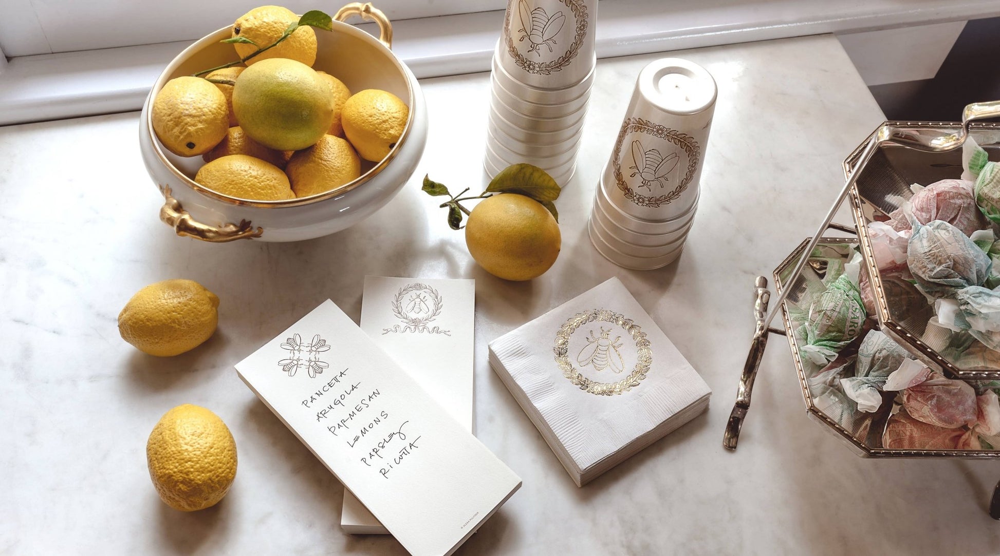 Empire Bee Beverage Napkins - Maison and Mer