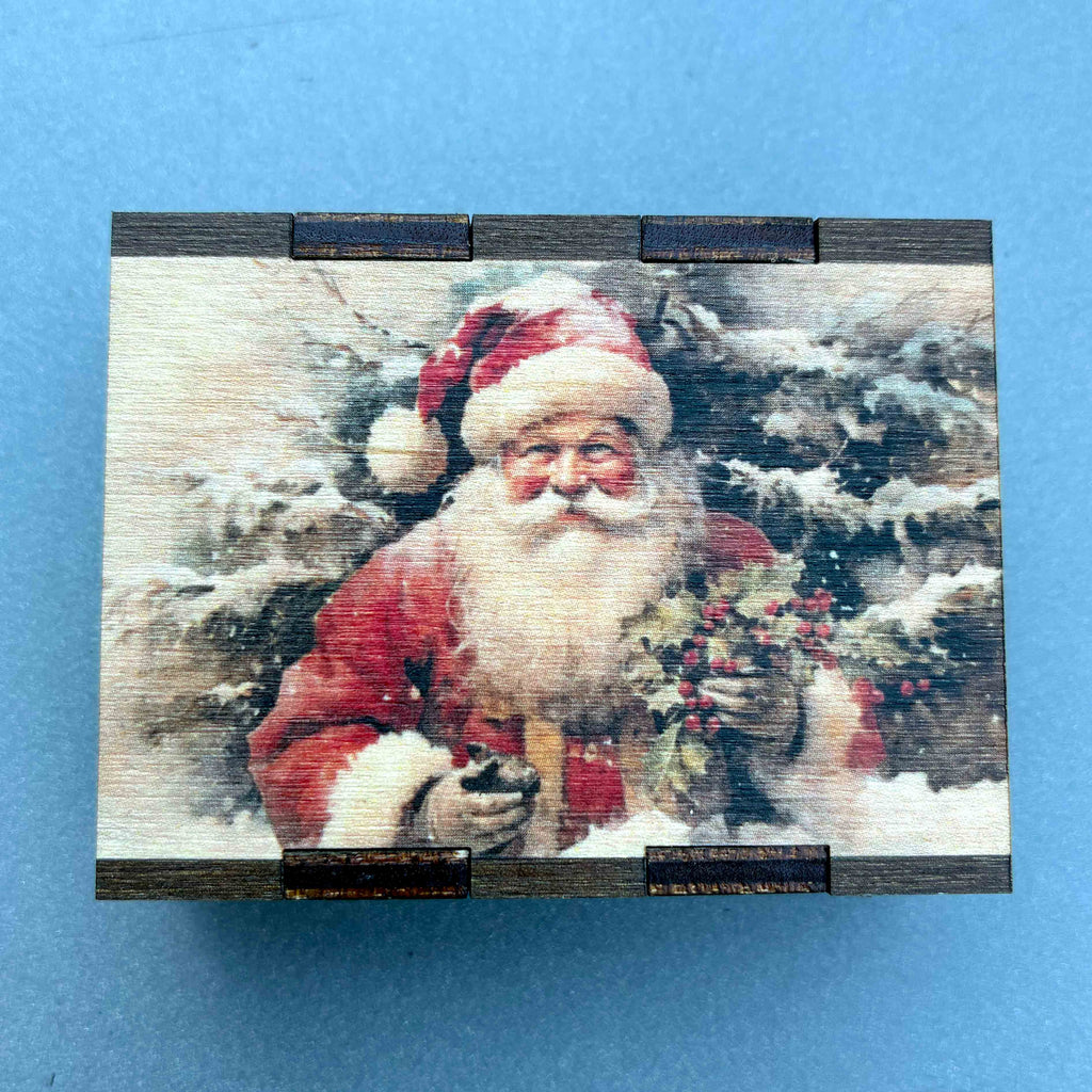 Matches • Christmas Santa Wooden Matchbox •Stocking Stuffers