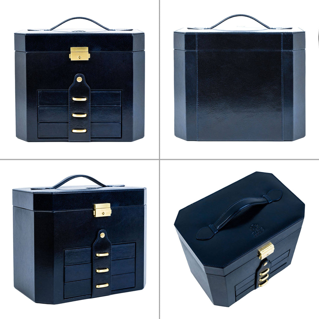 Italian Leather Jewelry Box  - The Florence