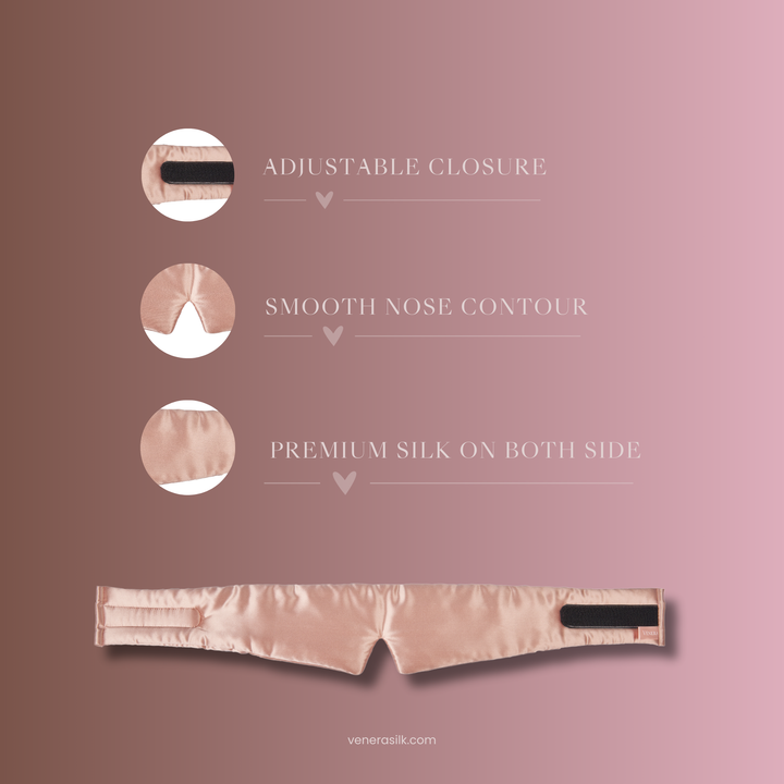 Máscara para dormir Nube de Seda Pura 100% Orgánica - Rosa