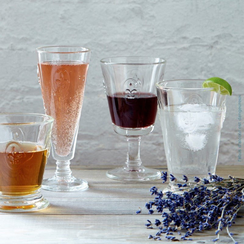 Fleur de Lys Wine Glass Set - 6 - Maison and Mer