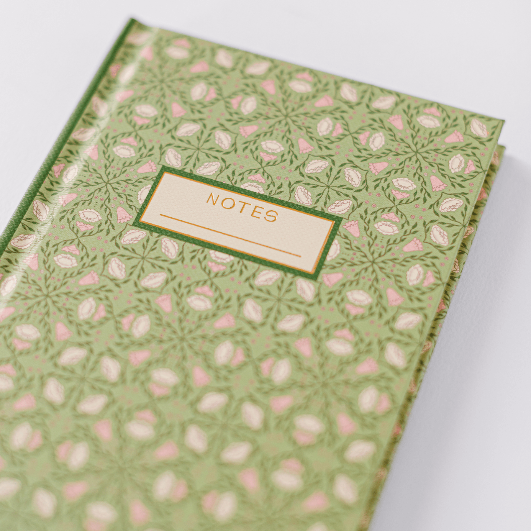 Green Folk Pattern Pocket Journal – Garden Reverie Edition - Maison and Mer