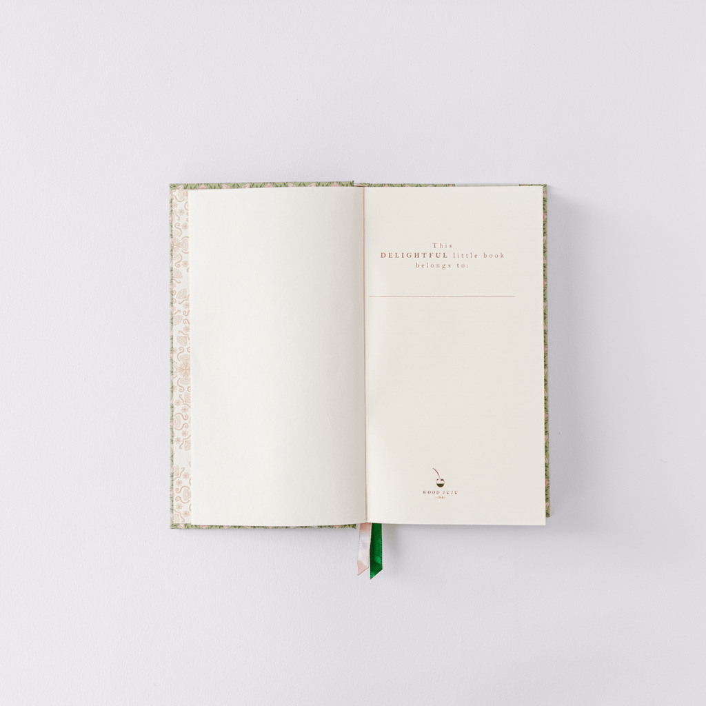 Green Folk Pattern Pocket Journal – Garden Reverie Edition - Maison and Mer