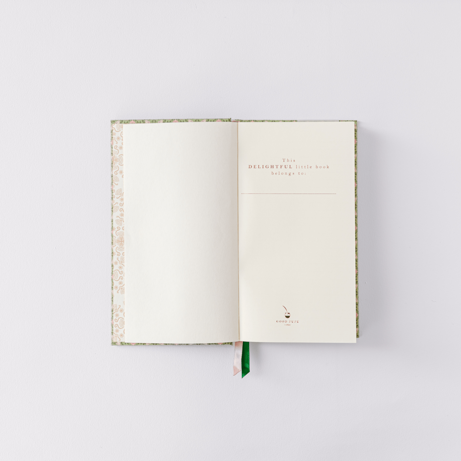 Green Folk Pattern Pocket Journal – Garden Reverie Edition - Maison and Mer