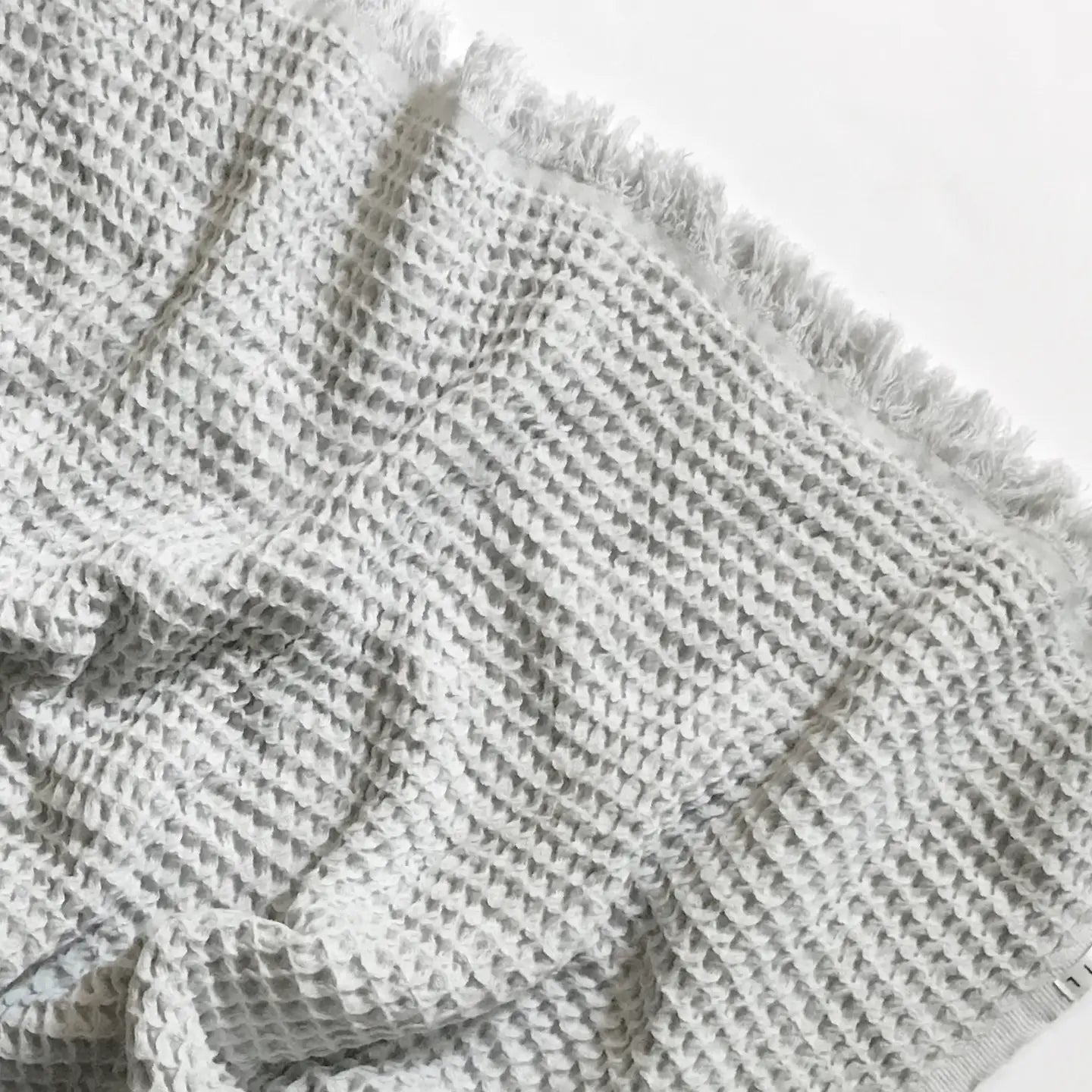 Grey Waffle Weave Blanket – 100% Turkish Aegean Cotton - Maison and Mer