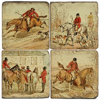 Horse & Hound – Marble Coaster Set - Maison and Mer