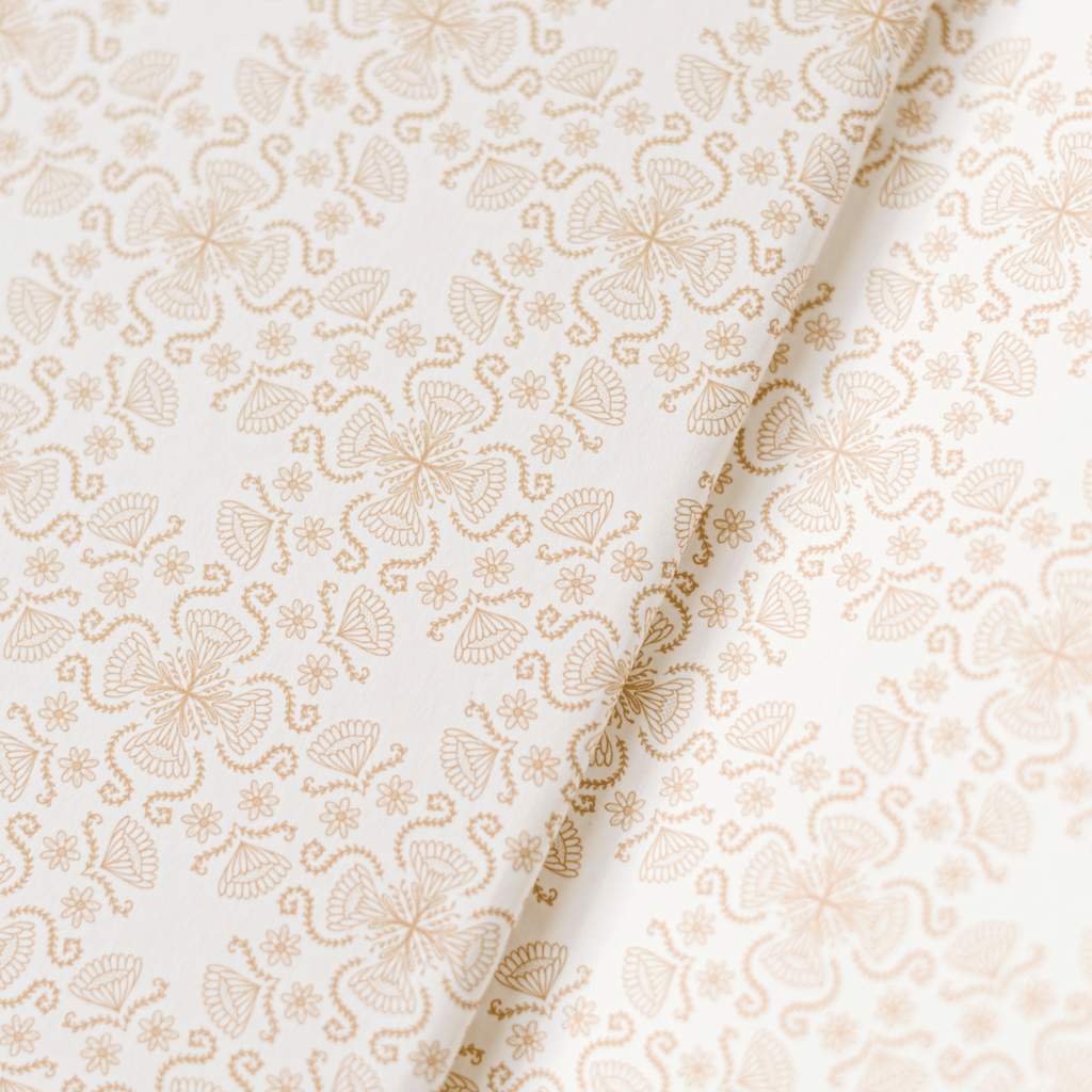 Ivory Folk Pattern Pocket Journal – Petite Collector’s Edition - Maison and Mer