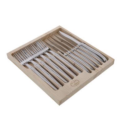 Jean Dubost 12 Pc Cutlery Set with Stainless Steel Handles - Maison and Mer