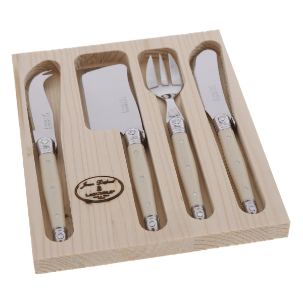 Jean Dubost Mini 4 Piece Cheese Set in Ivory - Maison and Mer