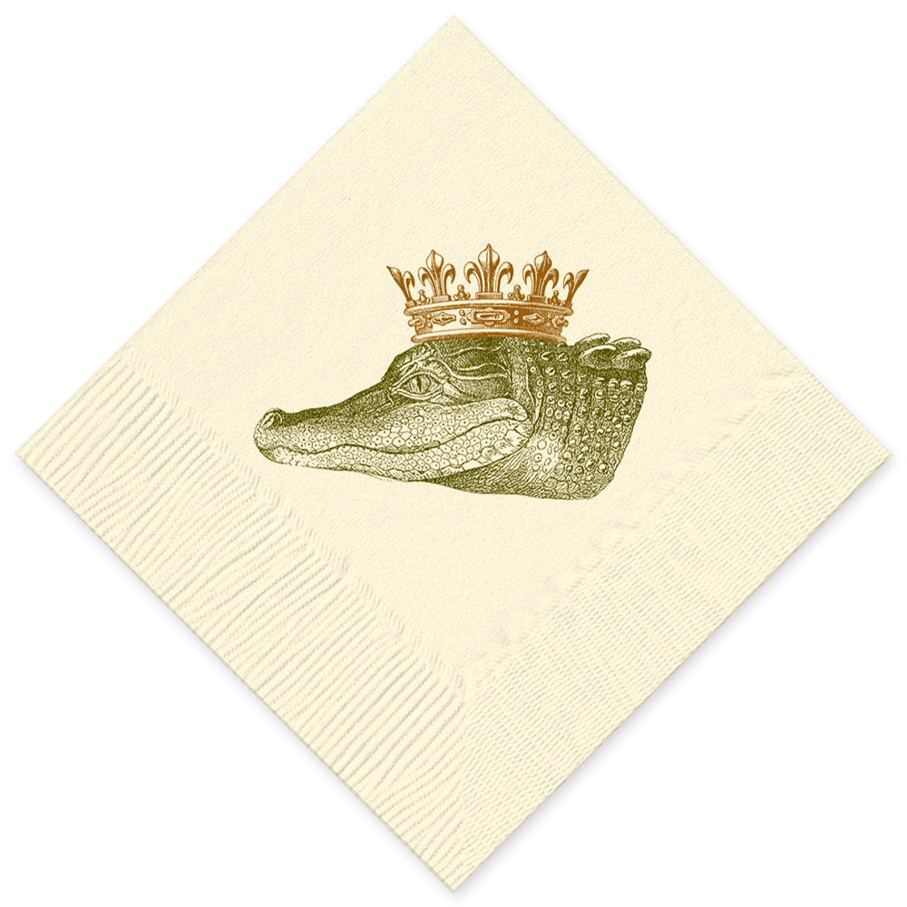 King Gator Cocktail Napkins - Maison and Mer