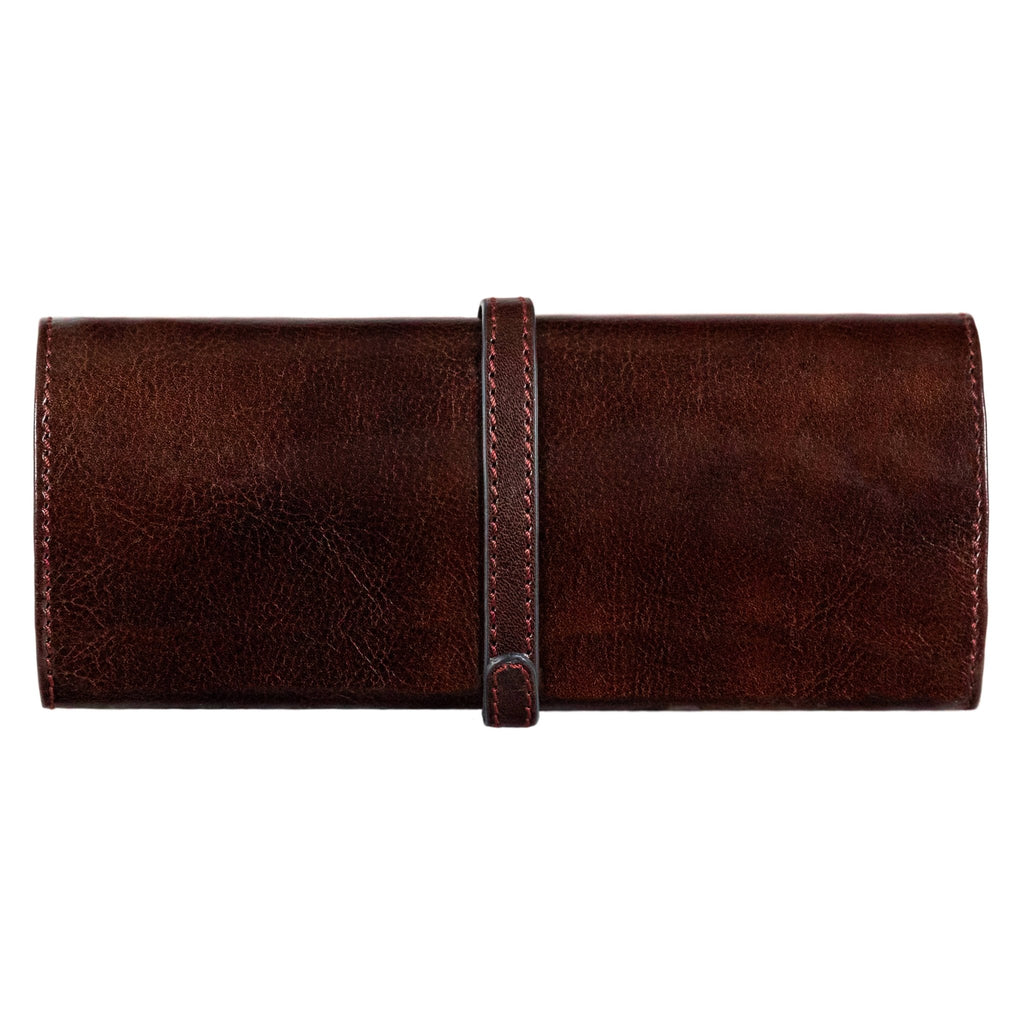 Leather Jewelry Roll Travel Case - Maison and Mer