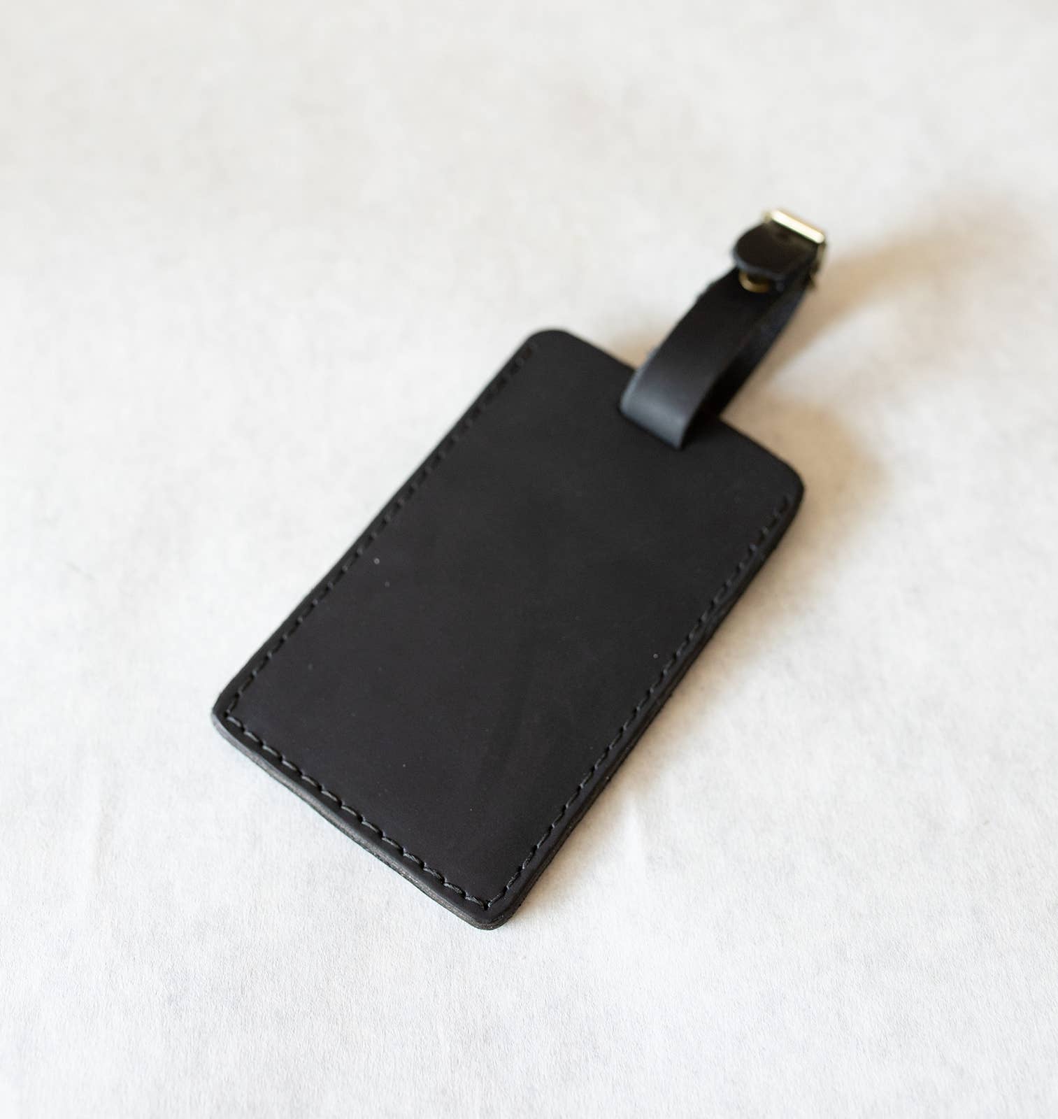 Leather Luggage Tag - Black - Maison and Mer