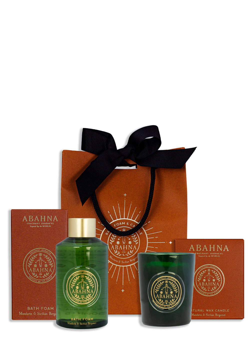 ABAHNA Bathe By Candlelight - Mini Foam & Candle ( Mandarin & Sicilian Bergamot )