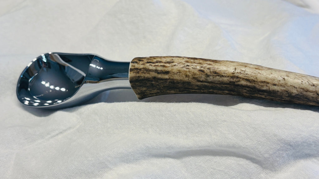 Montana Elk Antler Ice Cream Scoop Stainless Steel - Maison and Mer
