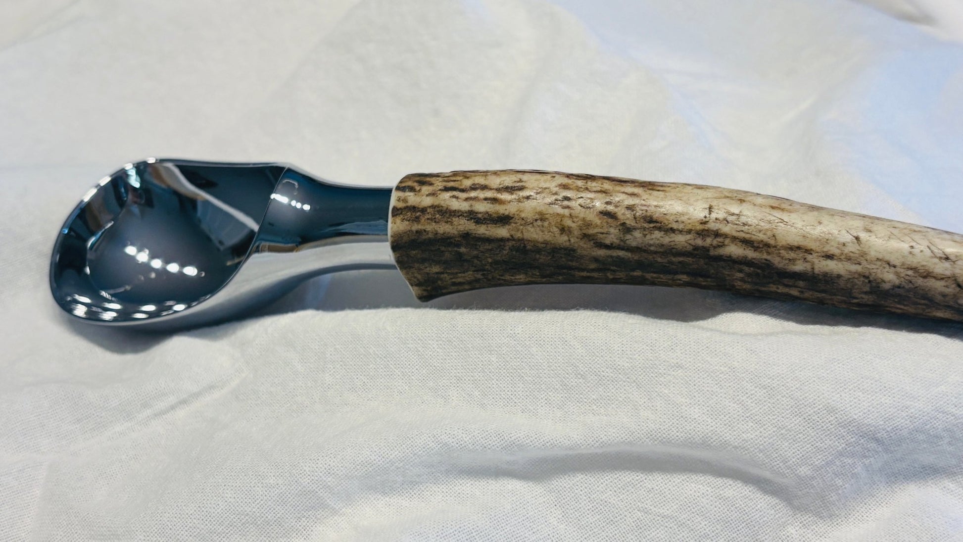 Montana Elk Antler Ice Cream Scoop Stainless Steel - Maison and Mer
