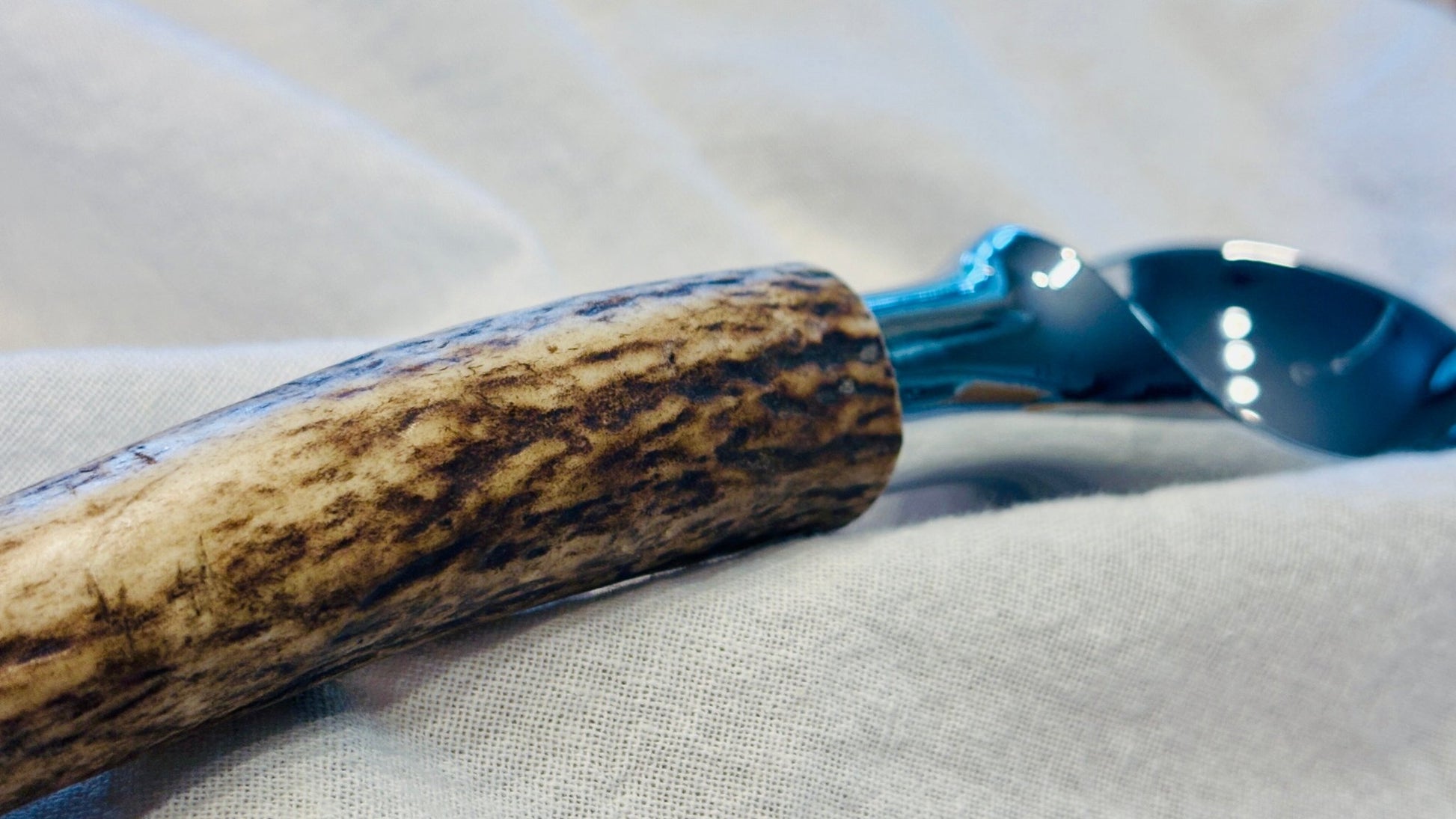 Montana Elk Antler Ice Cream Scoop Stainless Steel - Maison and Mer
