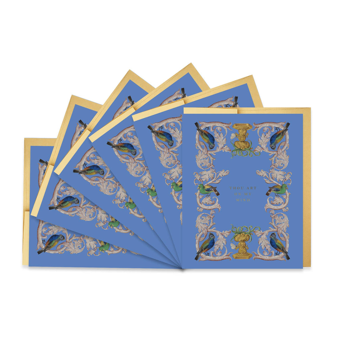 Parrot Flourish Illumination Card Set – Boxed Set of 6 - Maison and Mer